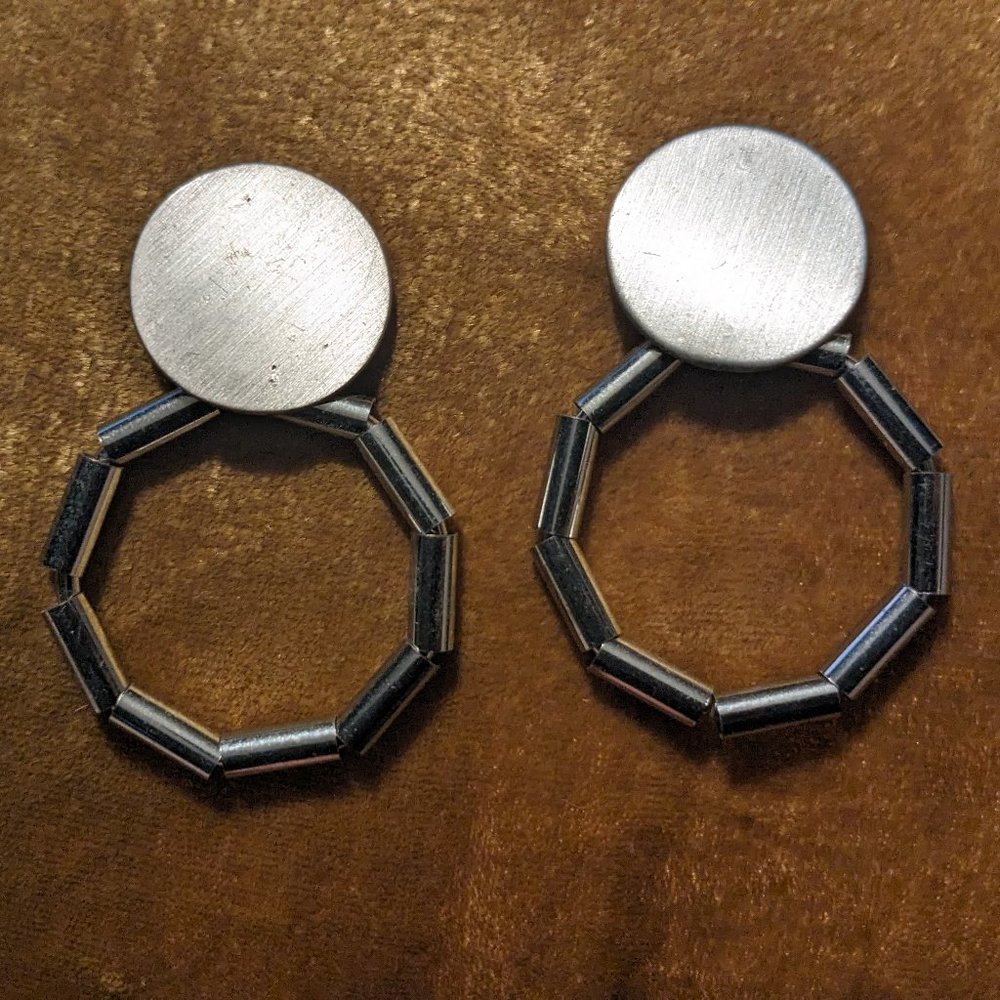 Modern Sterling Silver 80s earrings